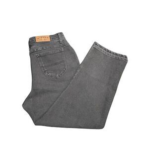 Denim Riders Straight Jeans Black 5-Pocket Charcoal Wash Women's 12M